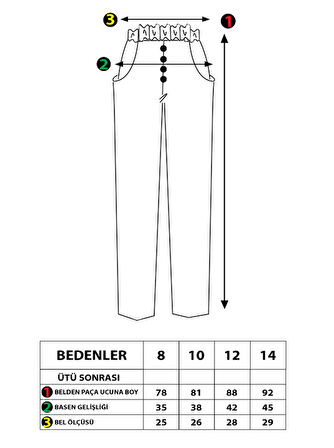 Toontoy Kız Çocuk Beli Lastikli Kemer Detaylı Pantolon