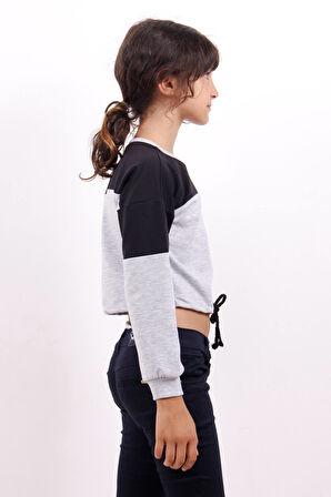 Toontoy Kız Çocuk Varaklı Girl Baskılı Sweatshirt