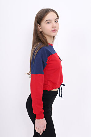 Toontoy Kız Çocuk Varaklı Girl Baskılı Sweatshirt