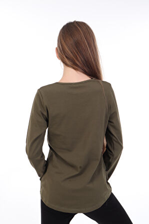 Toontoy Kız Çocuk Varaklı Enjoy Baskılı T-Shirt