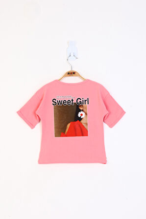 Toontoy Kız Çocuk Baskılı Tişört