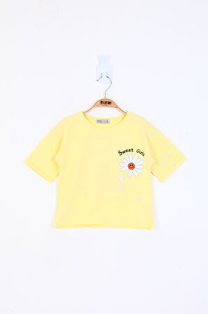 Toontoy Kız Çocuk Baskılı Tişört