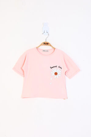 Toontoy Kız Çocuk Baskılı Tişört