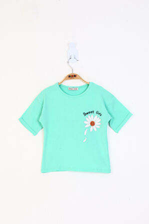 Toontoy Kız Çocuk Baskılı Tişört