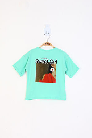 Toontoy Kız Çocuk Baskılı Tişört