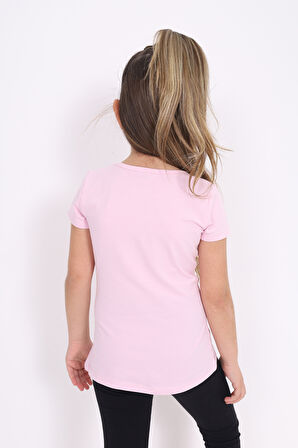 Toontoy Kız Çocuk Flamingo Baskılı Tişört