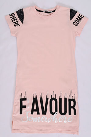 Toontoy Kız Çocuk Favour Baskılı Elbise