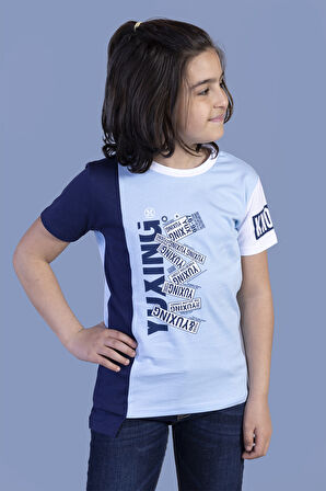 Toontoy Erkek Çocuk Garni Detaylı Baskılı Tişört