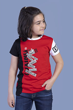 Toontoy Erkek Çocuk Garni Detaylı Baskılı Tişört