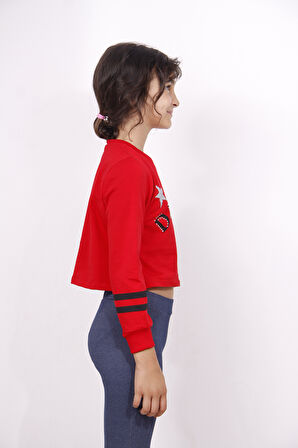 Toontoy Kız Çocuk Yıldızlı Dream Baskılı Sweatshirt