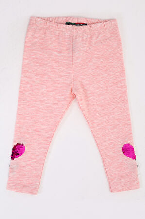 Toontoy Kız Çocuk Paçası Çevirmeli Pullu Tayt