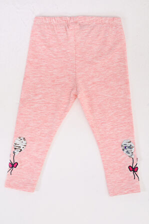 Toontoy Kız Çocuk Paçası Çevirmeli Pullu Tayt