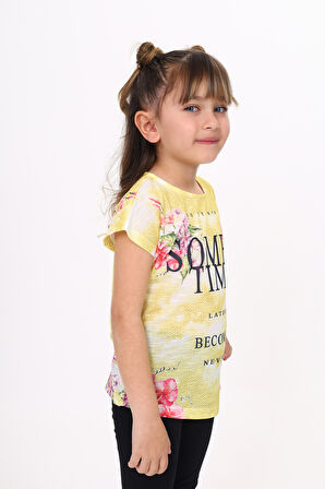 Toontoy Kız Çocuk Sometimes Baskılı Tişört