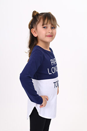 Toontoy Kız Çocuk Paris London Baskılı T-Shirt