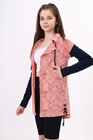 Toontoy Kız Çocuk Komple Baskılı Hırka