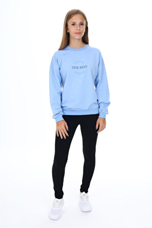 Toontoy Kız Çocuk Baskılı Taytlı Takım