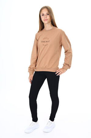 Toontoy Kız Çocuk Baskılı Taytlı Takım