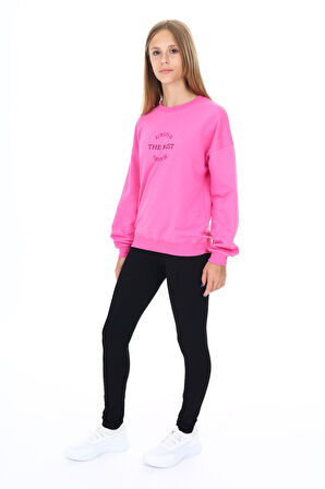 Toontoy Kız Çocuk Baskılı Taytlı Takım