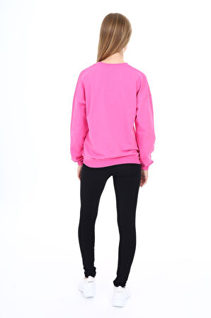 Toontoy Kız Çocuk Baskılı Taytlı Takım