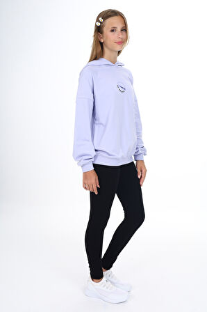 Toontoy Kız Çocuk Baskılı Taytlı Takım