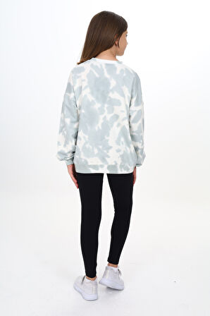 Toontoy Kız Çocuk Batik Desenli Baskılı Taytlı Takım