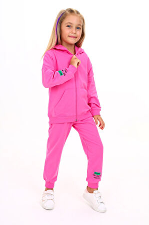 Toontoy Kız Çocuk Baskılı Eşofman Takım