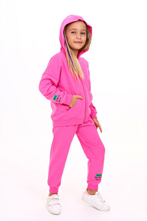 Toontoy Kız Çocuk Baskılı Eşofman Takım