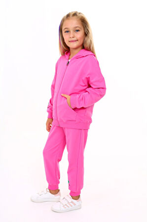 Toontoy Kız Çocuk Baskılı Eşofman Takım