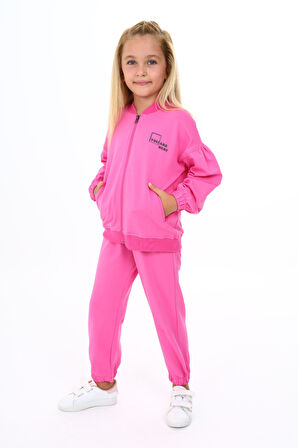 Toontoy Kız Çocuk Baskılı Eşofman Takım