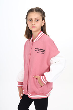 Toontoy Kız Çocuk Nakışlı Kolej Hırka