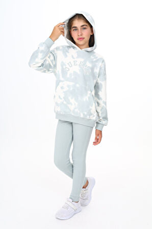 Toontoy Kız Çocuk Batik Desenli Taytlı Takım