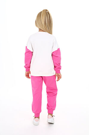 Toontoy Kız Çocuk Baskılı Eşofman Takım