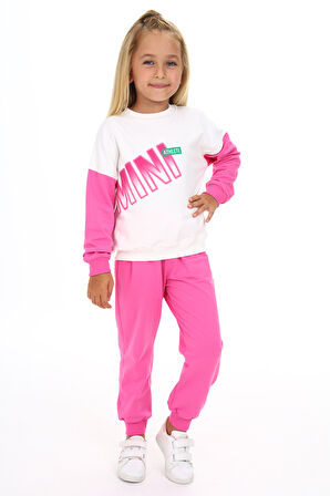 Toontoy Kız Çocuk Baskılı Eşofman Takım