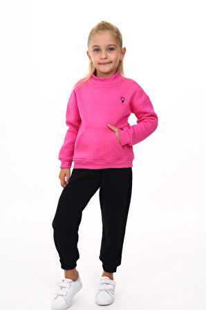 Toontoy Kız Çocuk Nakışlı Eşofman Takım