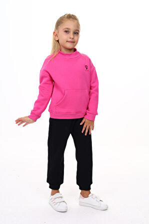 Toontoy Kız Çocuk Nakışlı Eşofman Takım