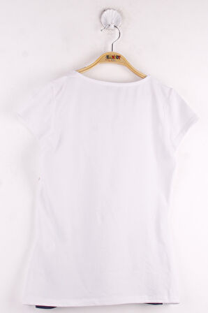 Toontoy Kız Çocuk Garnili Fiyonklu Okul Tişört