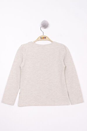 Toontoy Kız Çocuk Kedi Baskılı T-Shirt                                                                                                                                                                                                                    