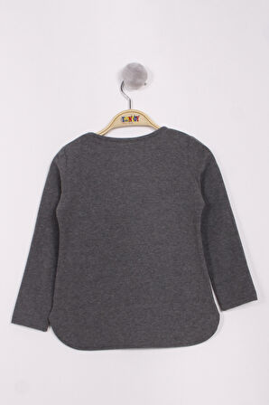 Toontoy Kız Çocuk Yusufçuk Baskılı İnci Detaylı T-Shirt