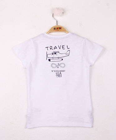 Toontoy Erkek Çocuk Cep Üstü Çapa Nakışlı T-Shirt