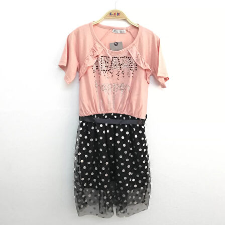 Kız Çocuk Heart Happen Taşlı Kız Elbise