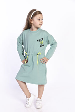 Toontoy Kız Çocuk Nakışlı Elbise