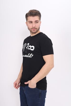 Toontoy Unisex Atatürk Baskılı Bisiklet Yaka Kısa Kollu Tişört