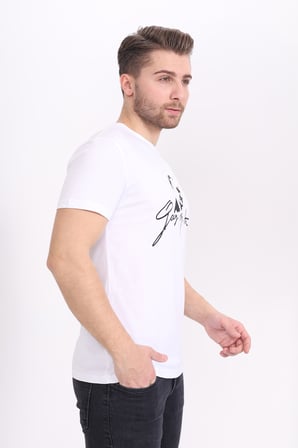 Toontoy Unisex Atatürk Baskılı Bisiklet Yaka Kısa Kollu Tişört