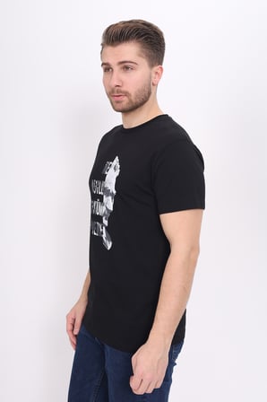 Toontoy Unisex Atatürk Baskılı Bisiklet Yaka Kısa Kollu Tişört
