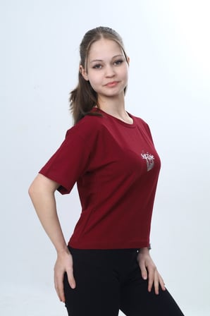 Toontoy Kız Çocuk Bisiklet Yaka Kısa kollu Baskılı Tişört 24972