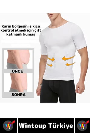 #Korse Dik Duruş Bel Göğüs Karın Göbek Sıkılaştıran Toparlayıcı Erkek Kısa Kol Fanila Korse 6'lı Set