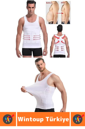 #Korse Kıyafet Altında Belli Olmaz Dik Duruşa Yardımcı Göğüs Karın Sıkılaştıran Erkek Korse 6'lı SET