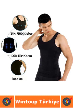#Korse Kıyafet Altında Belli Olmaz Dik Duruşa Yardımcı Göğüs Karın Sıkılaştıran Erkek Korse 6'lı SET