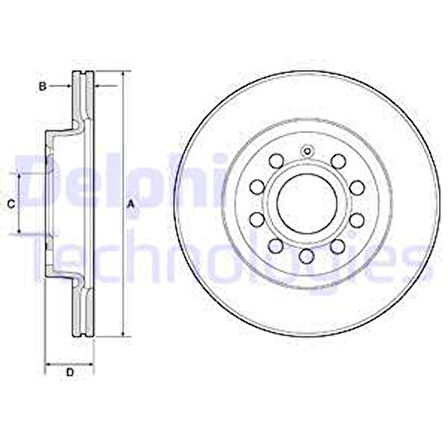 Vag On Fren Aynası Golf V-VI-Jetta III-IV-Caddy III-A3 03>leon 05>toledo-Octavıa 04> - Delphi Bg3832t