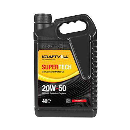 Yag & Antıfırız Motor Yagı Benzin-Dizel 20w50 Mineral Cb/sc 4lt. - Kraftvoll 17011027